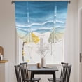 thumbnail image 3 of Haze Blue Summer Beach Balloon Curtains 63 Inch Length for Living Room/Bedroom, Nautical Coastal Beige Seaside Rod Pocket Privacy Door Curtains Decorative Tie Up Shade for Window 52"x63", 3 of 8