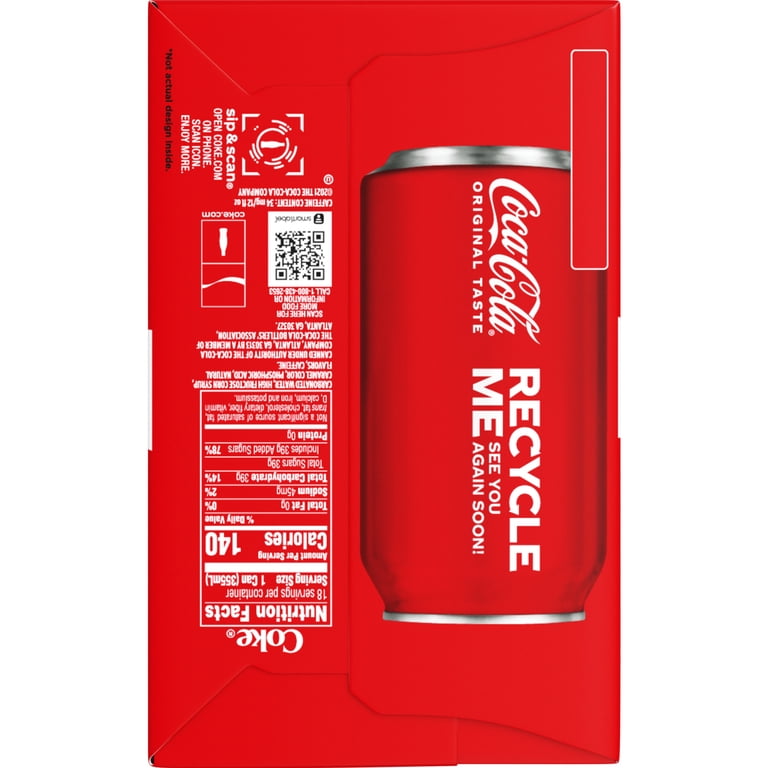 Coca-Cola Classic Soda, Refreshing Original Taste, 18 Pack 12 fl