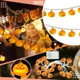 thumbnail image 2 of Lanterne Citrouille Tranchée Guirlande LED Couleur Chaude Décoration Halloween Petite Lanterne, 2 of 3