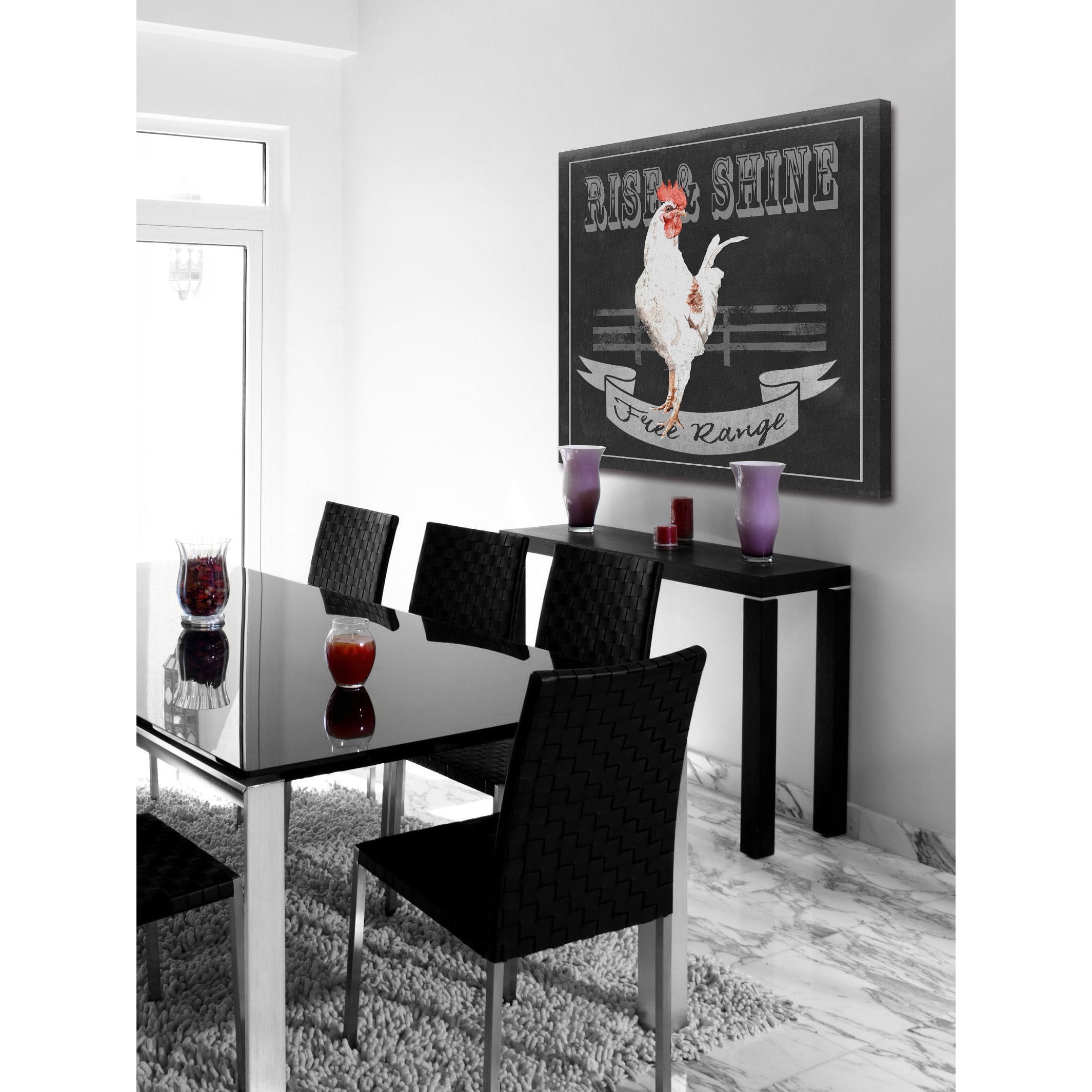 Marmont Hill "Chalkboard Rise & Shine" Painting Print on Wrapped Canvas