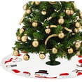thumbnail image 3 of GZHJMY Christmas Tree Skirt, 30" Xmas Tree Skirts Snowman Scarf Boots Mittens Christmas Tree Mat for Christmas Holiday Party Ornaments, 3 of 5