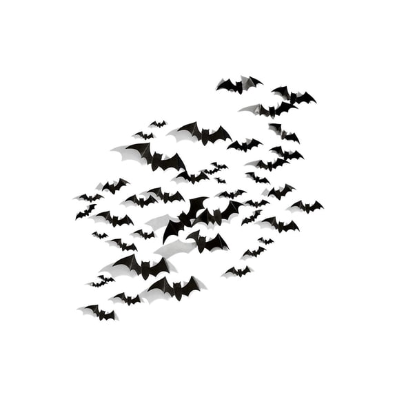 Amscan Classic Halloween - Decoration - bat - black - paper (pack of 50)