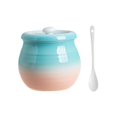 thumbnail image 3 of Kitchen Canister 680ml Multiuse Ceramic Sealed Jar for Cereal Rice Loose Tea green, 3 of 8