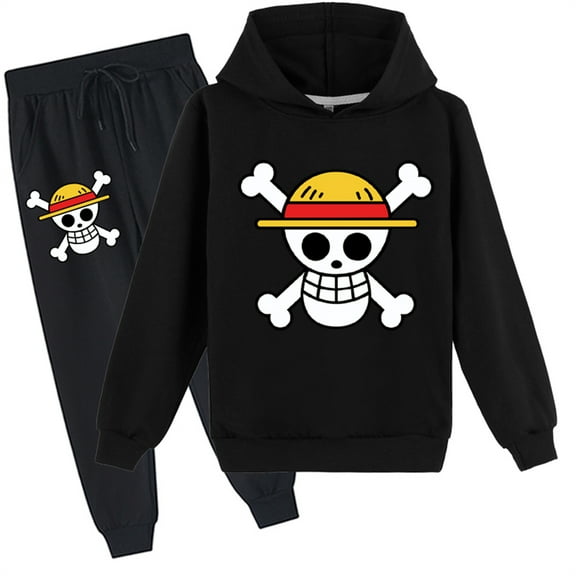 Boys Girls 2 Piece Outfits One Piece Long Sleeve Hoodies and Sweatpants Set-Teen 2 Piece Pullover Sweatshirt Hooded Suit for 8-16 Years