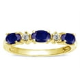 thumbnail image 2 of Star K � Oval 5x3 Genuine Sapphire three stone oval band, 2 of 9