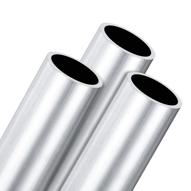 Tubo redondo de aluminio 6063 en paquete de 3, 29mmx35mm (IDxOD) 100mm de longitud