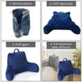 thumbnail image 2 of Premium Oversized Bamboo Ultra Soft Memory Foam Jumbo Reading/Lounging Bedrest Pillows With Armrests - Assorted Colors, 2 of 2