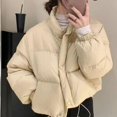 thumbnail image 2 of Otoño e Invierno versión coreana de mujeres pequeñas chaqueta de plumón corta gruesa suelta chaqueta de pan de plumón de pato blanco, 2 of 6