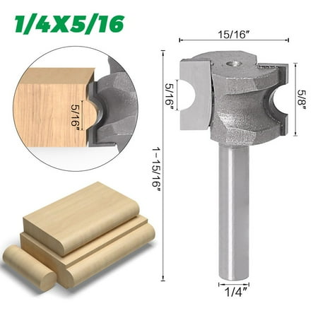 

6.35mm Shank Router Bit Half Round Side Engraving Woodworking Milling Cutter
