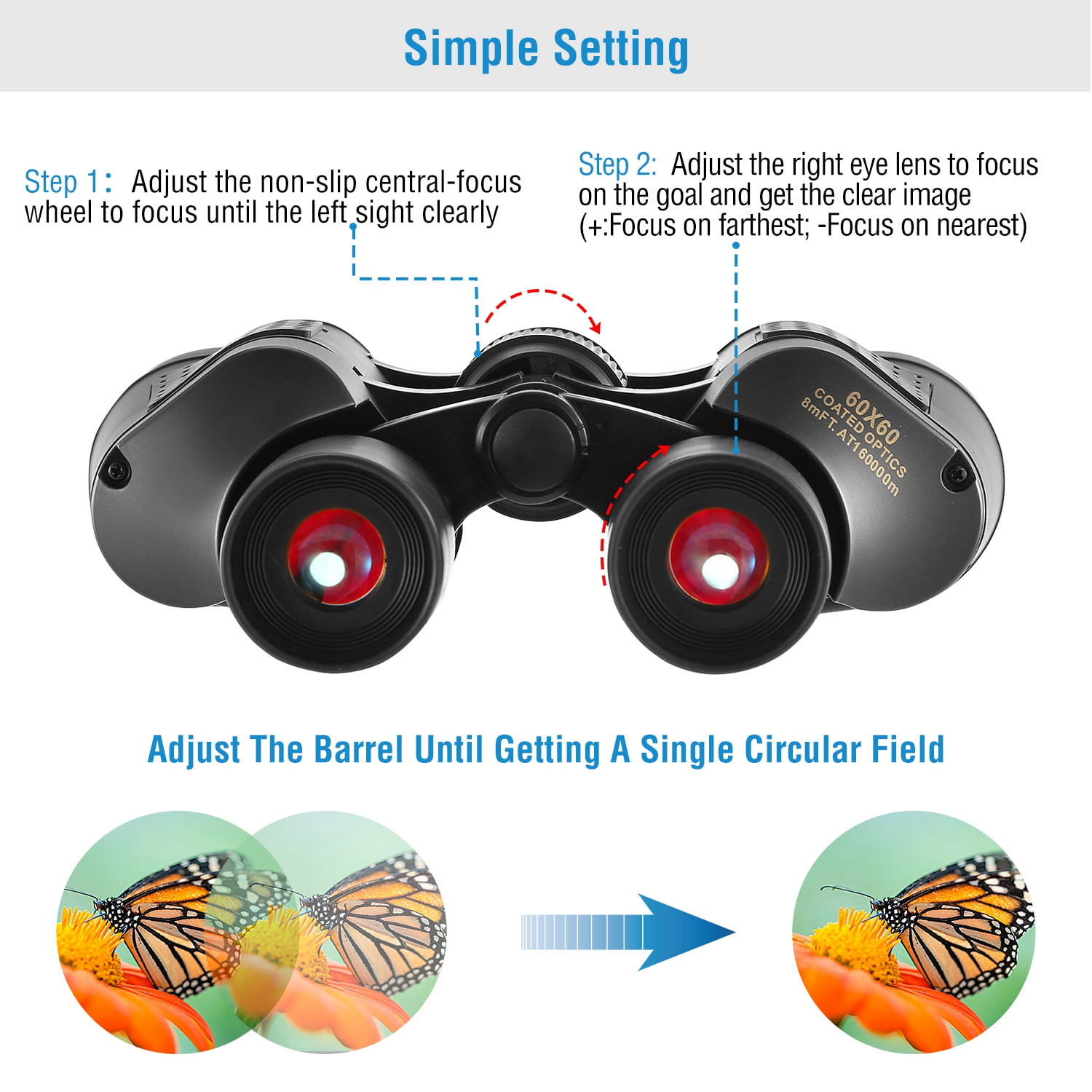 Binocular 60x50 for Adults,  High Power Binocular with FMC Lens, Night vision binoculars, Bird Watching Hunting Hiking Travel