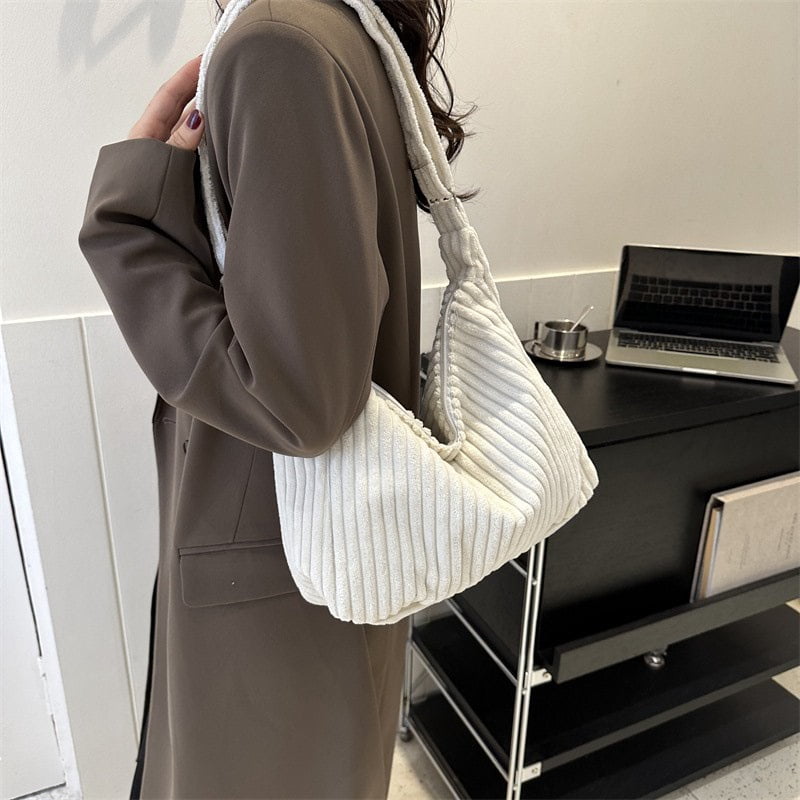 JennyShop Pretty Women Corduroy Hobo Bag, Hot Sale Adjustable Strap Shoulder Bag Crossbody Bag Casual Purse Tote Bag Handbag