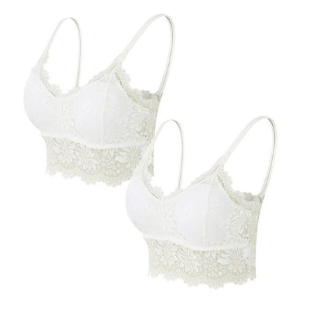 2 Pack Women Plus Size Vest Women Bras Push up Crop Wire Bra Lingerie Womens Bras Push up V Neck Underwear Bras to Wear with A Backless Dress Lingerie Without Chest Pad Tan Bra S3XL Women Bras Wi