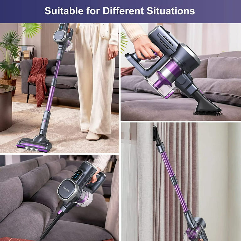 Lubluelu Cordless Vacuum Cleaner, 23Kpa Powerful Suction Vacuum with LED  Display, 6 in 1 Lightweight Stick Vacuum Cleaner with 45 Min Runtime