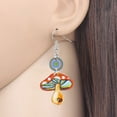 thumbnail image 2 of Mushroom Earring Earrings Acrylic Magic Psychedelic Cottage Core Fungus Cap Wonderland Dangle Looking Glass Style Alice Hippie Grateful White Rabbit, 2 of 3