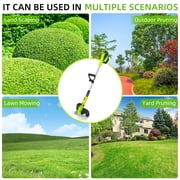Paddsun Weed Eaters, Electric Cordless Weed Wacker 24V String Trimmer with 8 inch Blades Electric Weed Eater