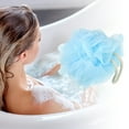 thumbnail image 2 of Unique Bargains 1 Pc Bath Shower Loofah Sponges Body Puffs for Bathroom 5.12"x5.51" Blue, 2 of 6