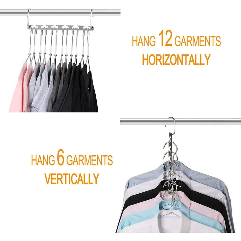 Multifunctional Magic Clothes Hanging Hook Metal Closet Hangers Save Space  Clothing Organizer