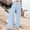 Light Blue, variant on Horkkom Womens Linen Pants Button Up High Waisted Linen Pants Business Casual Summer Pants, S-2XL