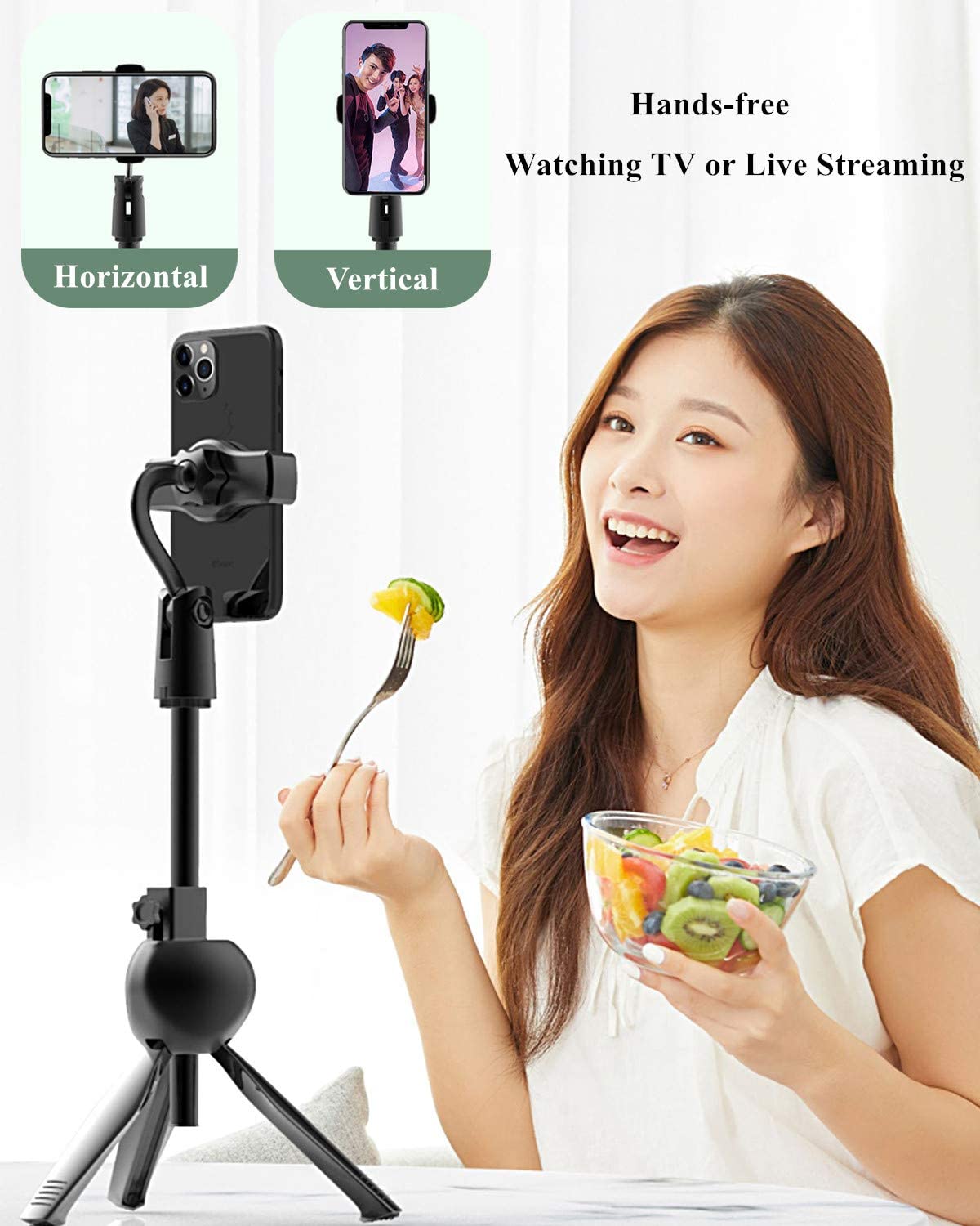 OMYFILM Cell Phone Tripod Stand [Adjustable & Portable] Phone Holder