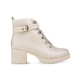 thumbnail image 2 of Wild Pair  Womens Hillari Leather Buckle Combat & Lace-up Boots, 2 of 3