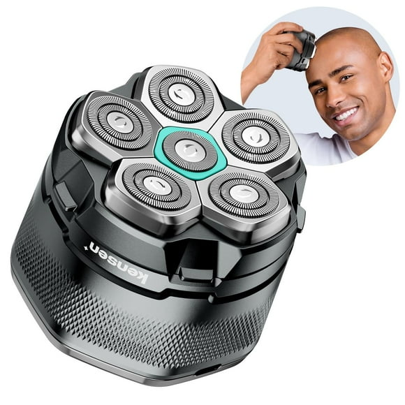 Afeitadora KENSEN IPX6 Negra 6D Cabezales Magnéticos para Hombre