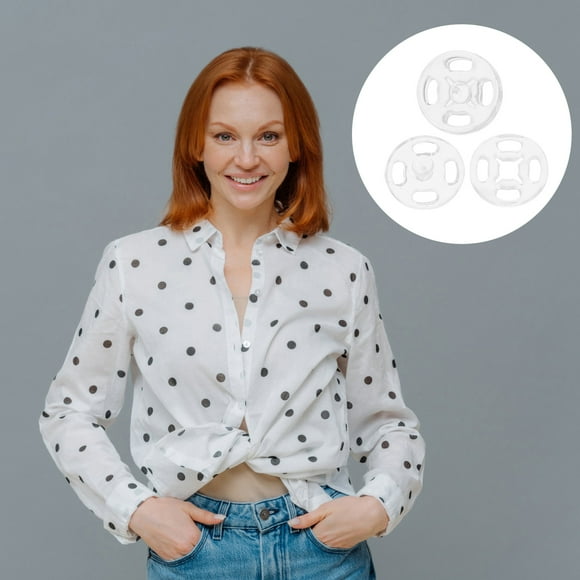 FELTECHELECTR 100Ud Botones Para Camisas Transparentes Ideal Para Trabajos De Y Scrapbooking