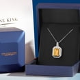 thumbnail image 4 of Gem Stone King 5.04 Ct Octagon Yellow Citrine 925 Sterling Silver Pendant, 4 of 4