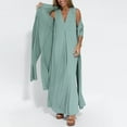 thumbnail image 5 of Baberdicy Cardigan Sweater Women's Summer Casual Solid Color Long Sleeved Vent Maxi Loose Cardigan Boho Beach Long Sundress with Long Overcoat Women's Cardigans Blue, 5 of 8