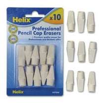 Helix Professional Cap Erasers White (Pack of 2)