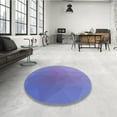 thumbnail image 4 of Ahgly Company Machine Washable Indoor Square Transitional Purple Mimosa Purple Area Rugs, 7' Square, 4 of 7