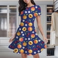 thumbnail image 2 of Fruit Floral Pattern Print Women's Classic Swing Skater Dress Casual Work Party Cocktail Dresses, 2 of 6