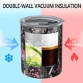 thumbnail image 2 of 12oz Coffee Tumblers Pioneer Flower Floral Print Pattern Stainless Steel Vacuum Insulated Travel Tumbler Coffee Cups Mug with Lid and Straw with Cleaning Brush for Cold & Hot Drinks, 2 of 5