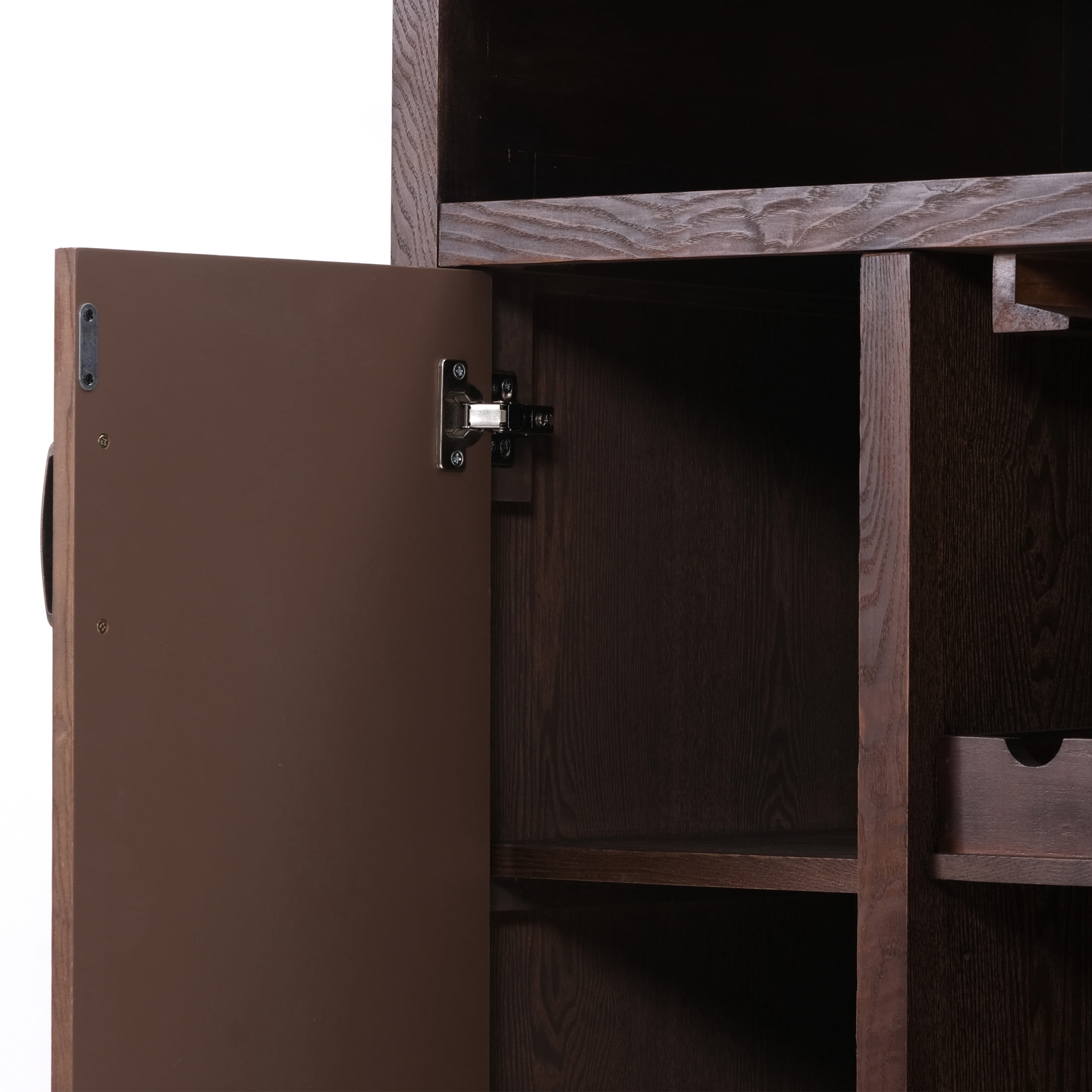 Christopher Knight Home 41.35" Bar Cabinet with Wine Rack and Glass Holder, Antique Brown