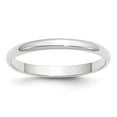 thumbnail image 1 of 14k White Gold 2.5mm Plain Classic Dome Wedding Band Ring Size 9, 1 of 6