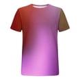 thumbnail image 4 of Gradient Print Short Sleeve Tee with Crew Neck for Everyday Casual Wear - Modern Gradient Design for Daily Use, 4 of 4