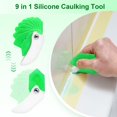 thumbnail image 4 of 9-in-1 Caulking Tool Set with Blade, Upgraded Caulk Remover Tool & Caulking Removal Tool for Bathroom Kitchen Window Sealing Silicone Sealant Finishing Tool Green, 4 of 9