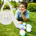 thumbnail image 4 of Cesta De Caza De Pascua, Cesta De Conejo De Pascua Para Caza De Huevos, Cubo De Huevos De Pascua, Coleccionista, Pequeña Bolsa De Felpa Con Orejas De Conejo Para Niños,, 4 of 7