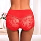 thumbnail image 3 of Gibobby Pantaletas de algodón para mujer Bragas sexis de encaje para mujer, tangas de G, lencería para mujer, Bikini, ropa interior breve, bragas para mujer(Rojo,XL), 3 of 5