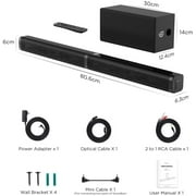 ULTIMEA Sound Bar for Smart TV with Dolby Atmos, 190W Peak Power Soundbar with Subwoofer, TV Sound Bar with Bass Boost, Home Theater Audio Sound Bars for TV Speakers