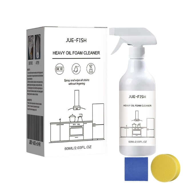 Espray de espuma antisalpicaduras de 60 ml, limpiador de espuma de aceite de alta densidad para cocina, para limpiar parrillas y hornos