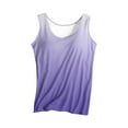 thumbnail image 3 of Women Built-in Bra Tank Tops Casual Sleeveless Shirts Lightweight Breathable Camisole Yoga Tanks Tops Gradient Printing Undershirt, 3 of 5