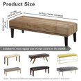 thumbnail image 3 of Psesaysky Wooden Design Dining Bench Cover Anti-Dust Stretch Bench Cushion Cove with Elastic Edge Home Decor Rectangle Seat Protector for Bedroom, Kitchen, 3 of 7