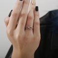 thumbnail image 4 of Infinity Heart Two Tone Anchor Rope Promise Ring 7 Rose Gold, 4 of 5