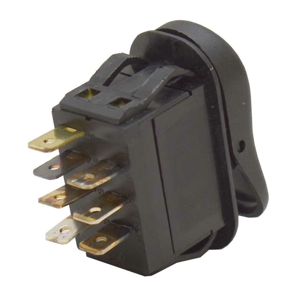 On/Off/On Boat Rocker Switch | Blank 7 Spade Red Illuminated