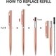 thumbnail image 3 of 3 Pack Slim Ballpoint Pen Black Ink Medium 1.0mm Writing Pen for Wedding Business Office Students, 3 of 4