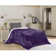 thumbnail image 2 of Couverture en Sherpa Taille Simple Prune 480GSM Couverture en Peluche Réversible pour Lit et Canapé, 2 of 7