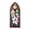 A003- Style C, variant on Stained Glass Page Marker, Stained Glass Window Art, Floral Gothic Window Decor, 6X2 Inch Acrylic Book Accessory, Vivid Translucent Floral Stained Glass Design to Mark Reading
