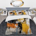 thumbnail image 2 of Designart "Yellow and Black Abstract Arrangement II" Abstract Bedding Covert Set - Abstract Yellow Modern Bed Set With 2 Shams, 2 of 6