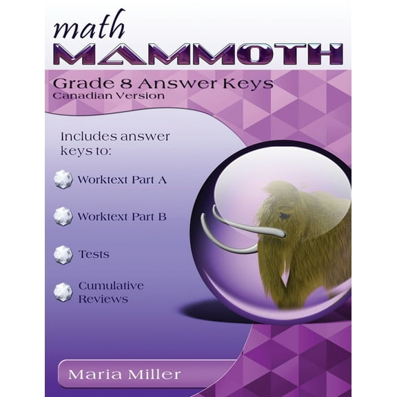 Math Mammoth Grade 8 Answer Keys, Canadian Version, (Paperback)