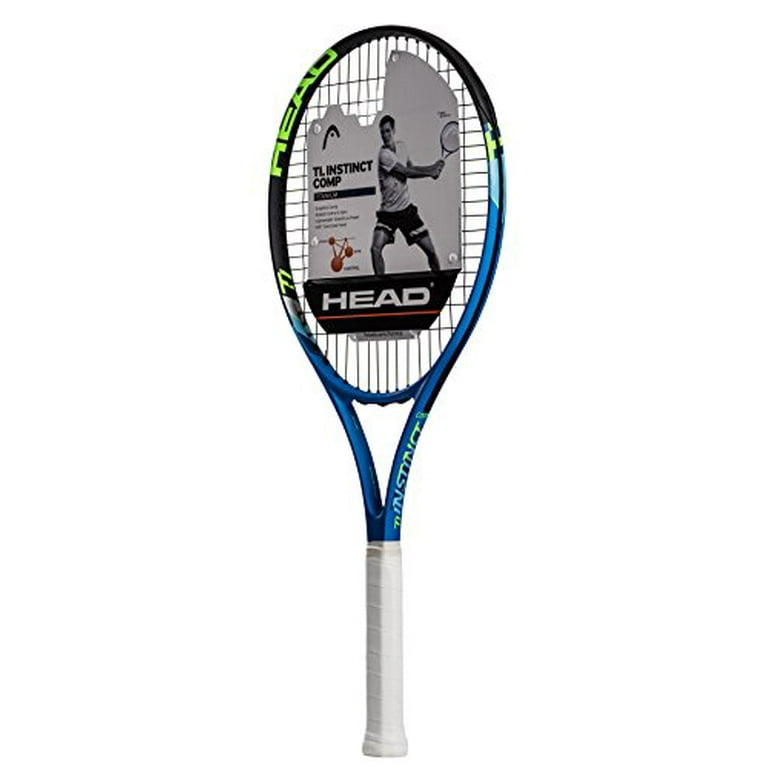HEAD Ti. Instinct Comp Unisex Tennis Racquet Black Blue 27 in. 105 Sq. in. Head Size 10.6 Ounces